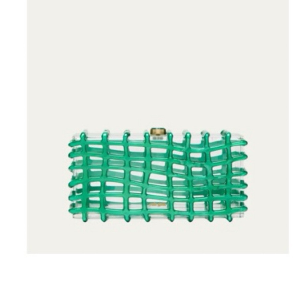 Cult Gaia Green Acrylic Clutch
